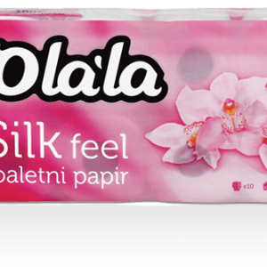 Olala Silk Feel 10 tekercses 3 rétegű prémium toalettpapír (187 lap/tekercs)